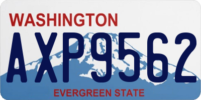WA license plate AXP9562