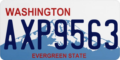 WA license plate AXP9563