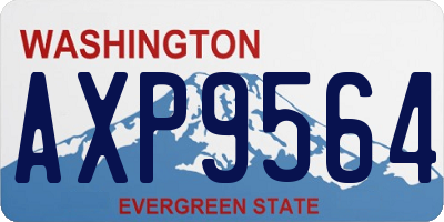WA license plate AXP9564