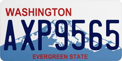 WA license plate AXP9565
