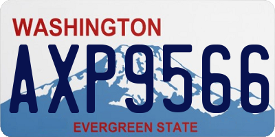 WA license plate AXP9566