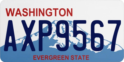 WA license plate AXP9567