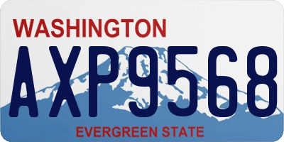 WA license plate AXP9568