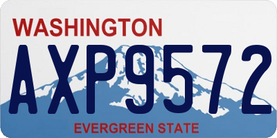WA license plate AXP9572