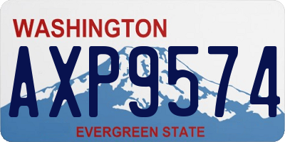WA license plate AXP9574