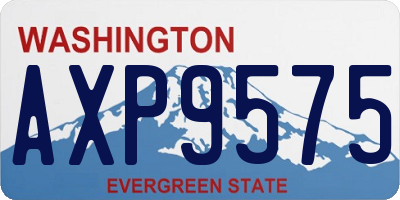 WA license plate AXP9575