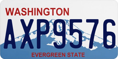 WA license plate AXP9576