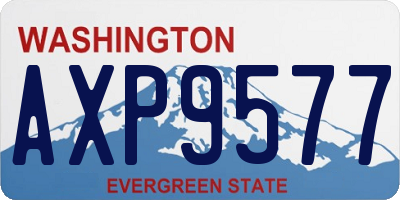 WA license plate AXP9577