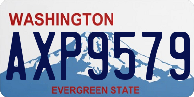 WA license plate AXP9579
