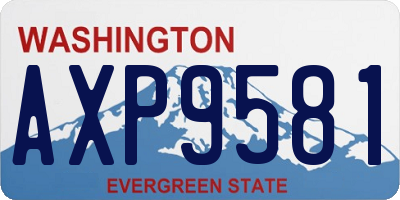 WA license plate AXP9581