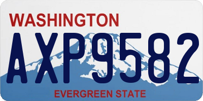 WA license plate AXP9582