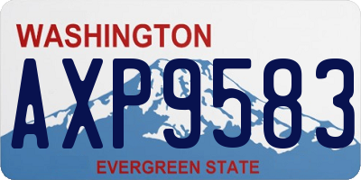 WA license plate AXP9583