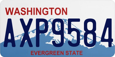 WA license plate AXP9584
