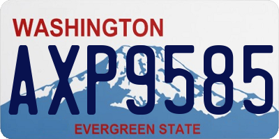 WA license plate AXP9585