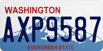 WA license plate AXP9587