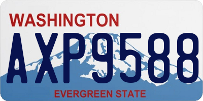 WA license plate AXP9588