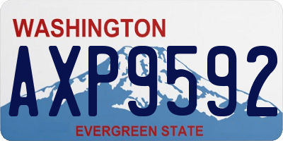 WA license plate AXP9592