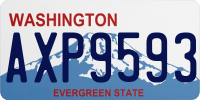WA license plate AXP9593