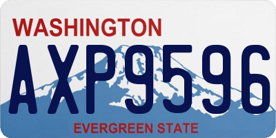 WA license plate AXP9596