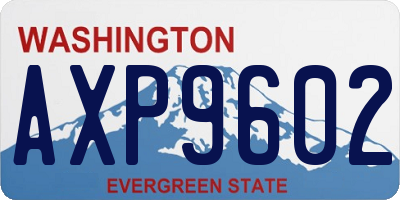 WA license plate AXP9602