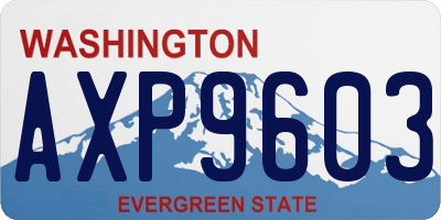 WA license plate AXP9603