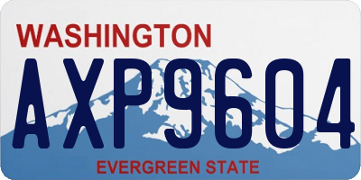 WA license plate AXP9604