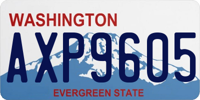 WA license plate AXP9605