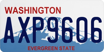 WA license plate AXP9606