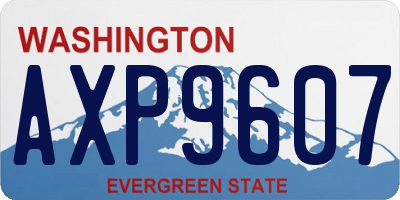 WA license plate AXP9607