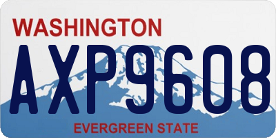 WA license plate AXP9608