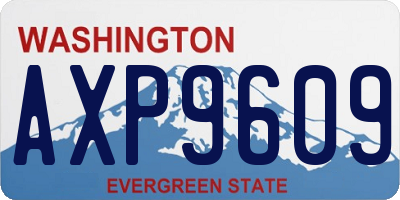 WA license plate AXP9609