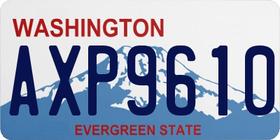 WA license plate AXP9610