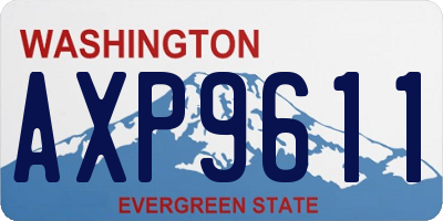 WA license plate AXP9611