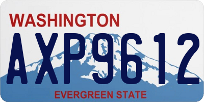 WA license plate AXP9612