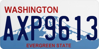 WA license plate AXP9613