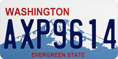 WA license plate AXP9614