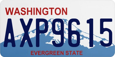 WA license plate AXP9615