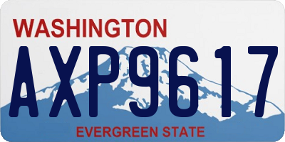 WA license plate AXP9617