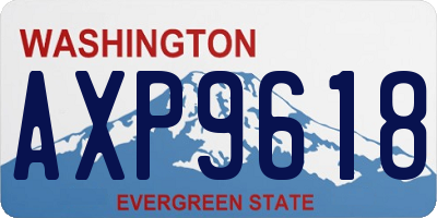 WA license plate AXP9618