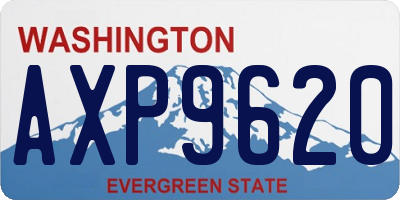 WA license plate AXP9620