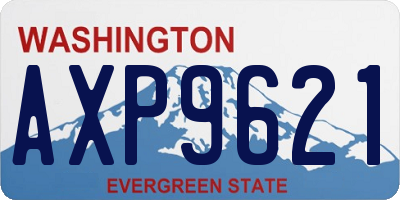 WA license plate AXP9621