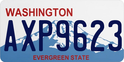 WA license plate AXP9623