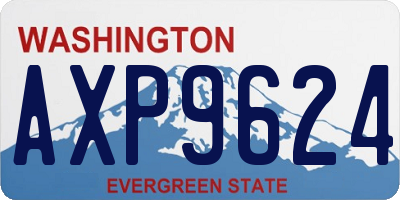 WA license plate AXP9624