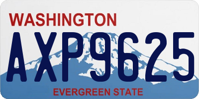 WA license plate AXP9625