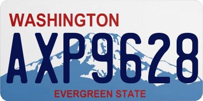 WA license plate AXP9628