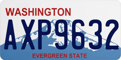 WA license plate AXP9632