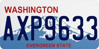 WA license plate AXP9633