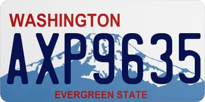 WA license plate AXP9635