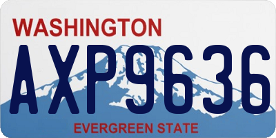 WA license plate AXP9636