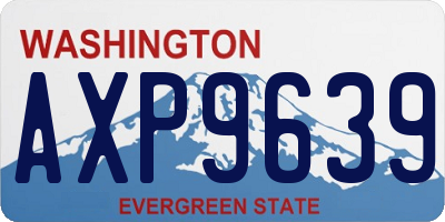 WA license plate AXP9639